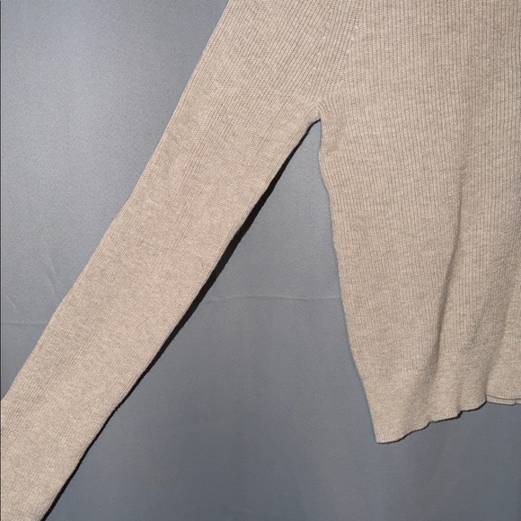 White + Warren Light Tan Button-Down Women's Shirt NWT Cotton blend Cardigan - Picture 3 of 11